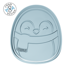 Luna-PENGUIN_C.png STL file Christmas Penguin - Squishmallows - Cookie Cutter - Fondant - Polymer Clay・3D printer design to download
