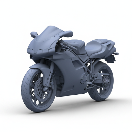 Ducati 748 inline 4 motorcycle STL, motorcycle 3D model, motorcycle, steampunk motorcycle STL, motorcycle action pose STL, garage diorama motorcycle, motorcycle gift STL, street bike STL, motorcycle 3D print, cyberpunk motorcycle STL, dirt bike STL, 1:12