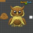 Yellow-Owl.jpg FANTASTICRAFT3D - Mystic Owl flexi- Fantasy, Mystical, Wizard, D&D