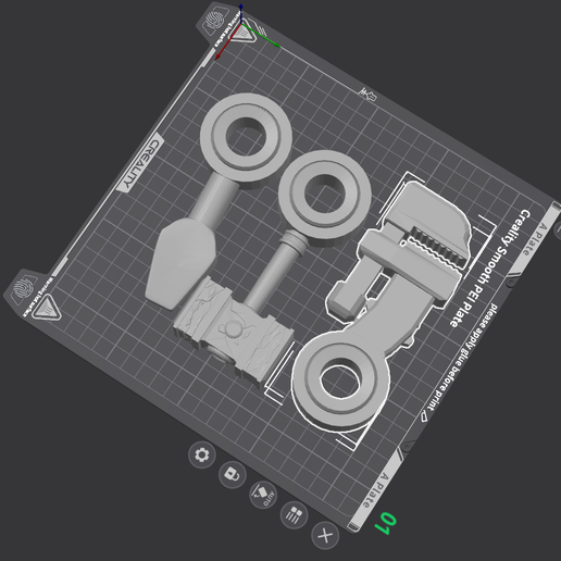 Anti-stress keychain "Tool kit" - screwdriver, wrench, hammer