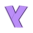 Y.stl Complete alphabet typography Angella cookie cutter