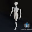 Cortana-Pose-1-Exploded.jpg Halo Cortana Figurine - Pose 1 - 3D Print Files