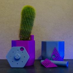 10.jpg Fichier STL gratuit Jardinière géométrique・Objet à télécharger et à imprimer en 3D