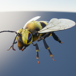 Bee.png OBJ-Datei Bee herunterladen • Objekt für 3D-Drucker, chinoiis