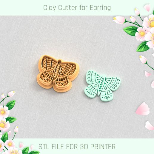 Folk Art Butterfly Clay Cutter