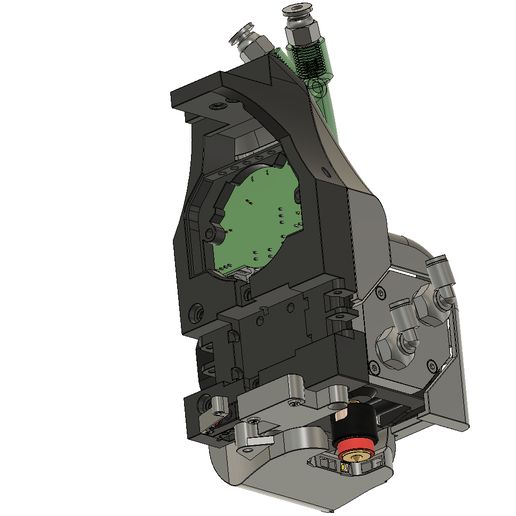 Main-Gantry-V.18-v22_Bottom_Back.png Hemera XS Gantry for CoreXY 3D printer, with MGN12 Rail