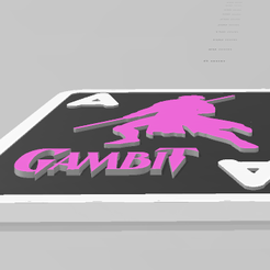 Gambit-Card-angled.png Free 3D file Gambit Card Prop Wall Art・3D printable model to download