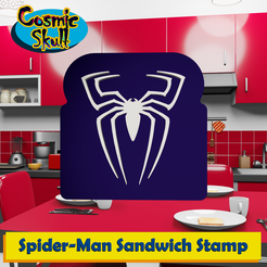 Spider-Man-3-Black-Suit-Logo-Sandwich-Stamp.png Archivo STL Sello del logotipo del traje negro de Spider-Man 3 (2007)・Objeto para impresora 3D para descargar