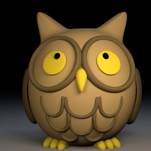 Owl piggybank 3D model