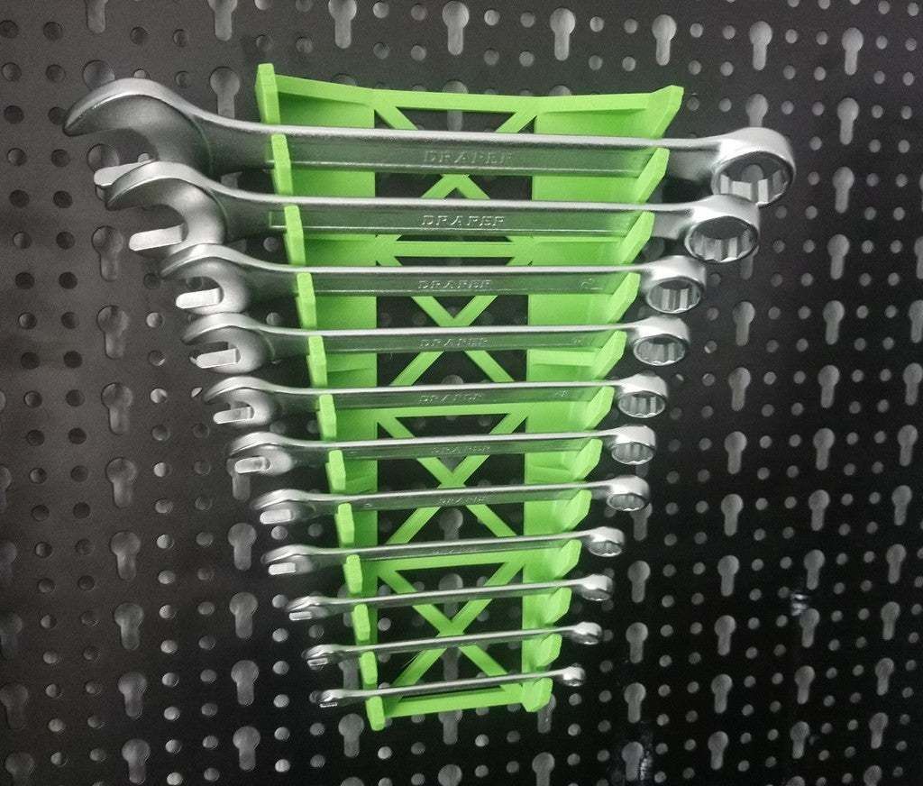 Free STL file Spanner / Wrench pegboard holder & wall mounted version
