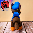 CGImages7.png Paw Patrol Chase MultiColor Flexi Print-In-Place + figure & keychain
