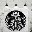 STL file Starbucks skeleton 💀・3D print object to download・Cults