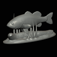 bass-na-podstavci-14.png bass underwater statue detailed texture for 3d printing
