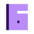 6.STL 6 Minecraft Font Number