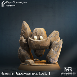 Earth_LvL1.png 3D file Earth Elemental - LVL 1・3D printable design to download