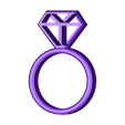 Ring_-_Diamond.stl Free STL file Ring - Diamond・3D printing idea to download