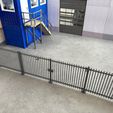 Fence-with-double-wide-gate-1.jpg Permanent Fence Set – Modular Panels, Posts & Gates (Pedestrian, Double & Motorized Sliding Gates) 1:14 Scale