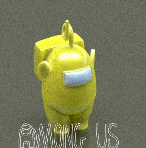 AMONG US teletubbies Laa-Laa - 3D model önizlemesi