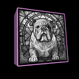 Naamloos.png Lightbox stained glass English Bulldog lithophane