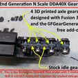 ae27af2c-0f85-432f-8a2e-f0c420c9442c.JPG Axle Gears for N scale Bachmann DDA40X 2nd Gen Loco...