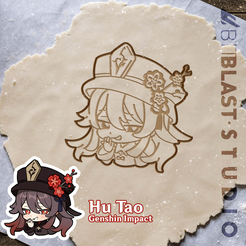 Hutao_Cults.png STL file Hu Tao Cookie Cutter・3D printable model to download