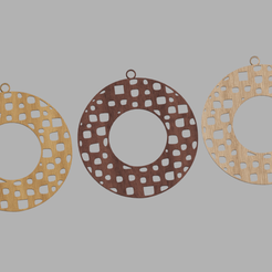 squares-earring.png Free STL file Geometric squares earring・3D print object to download