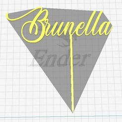 brunella.jpg Archivo STL cake topper Brunella・Diseño de impresión en 3D para descargar