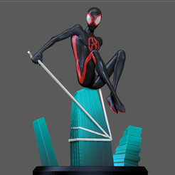 SPIDERPUNK SEMI UNMASKED HOBIE SPIDERMAN HEAD CUSTOM 3D model 3D printable