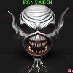 001.jpg Archivo STL Máscara de IRON MAIDEN - Legacy Of The Beast Cosplay・Objeto de impresión 3D para descargar