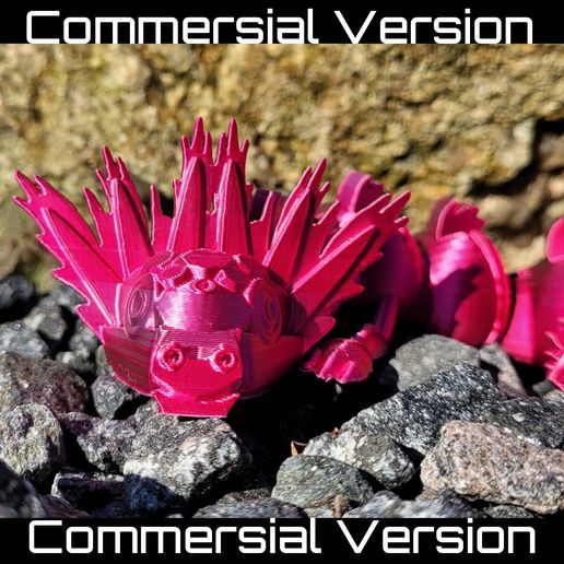 Axel Lot articulating axolotl dragon *Commersial Version* 3D model