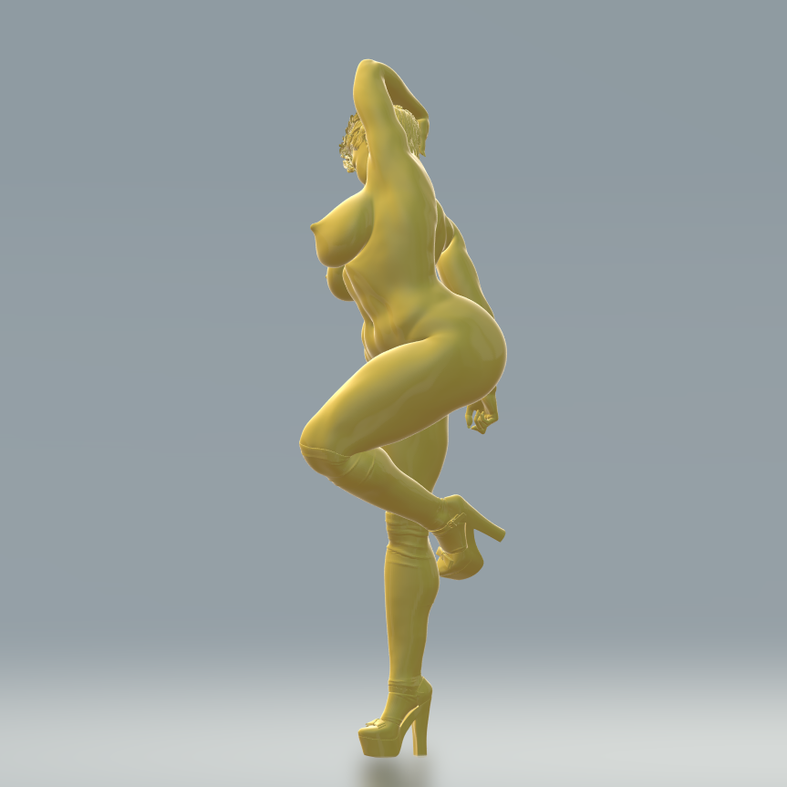 Katrina3.png 3D file Katrina Athletic Curvy Model in Sexy Socks・3D printing idea to download, voody