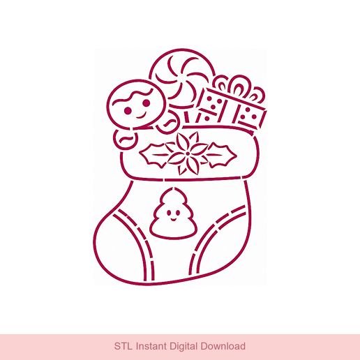 🍬 Candy Cane Bundle Cookie Cutter STL | Christmas Cookie Cutter | 3D ...