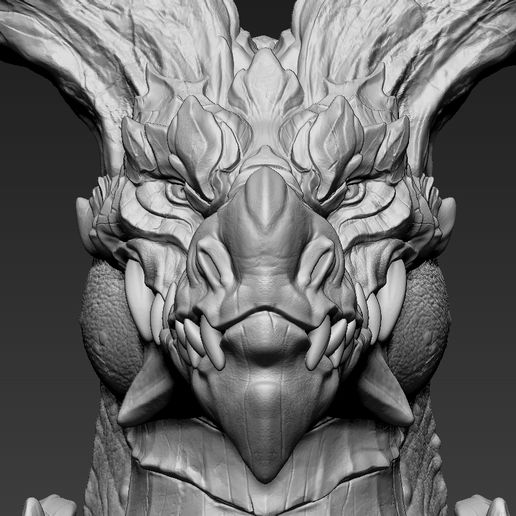 STL file Dragon Head01・3D print design to download・Cults