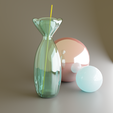 glass-and-glossy-vase.png Archivo STL JARRÓN DE FLORES・Plan para descargar y imprimir en 3D