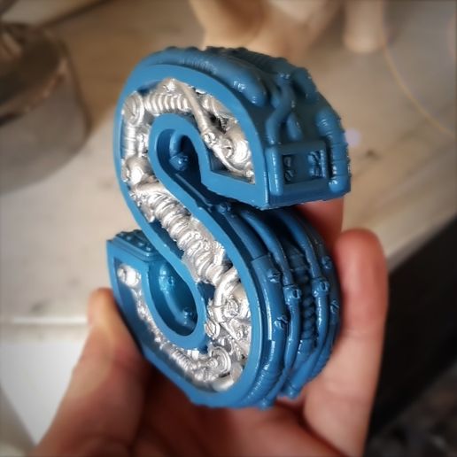 Steampunk letter S 3D model