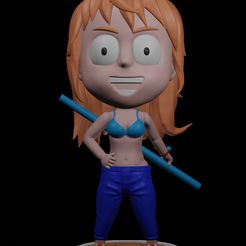 Nami.jpg STL file One Piece- Nami - Chibi・3D print design to download