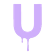 U.stl Spooky Blood Dripping Halloween Letter Set (3D Models and Source SVGs)