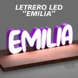 LETRERO LED “EMILIA” LED SIGN "EMILIA" - SIGN - NAME