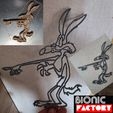 logo.jpg WILE E coyote wall decor and  table stand