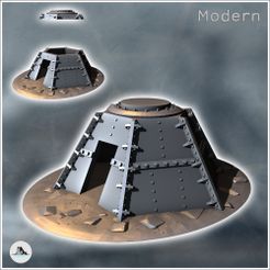 1-PREM.jpg Archivo STL Moderno bunker octogonal de metal con remaches (6) - Moderno WW2 WW1 Guerra Mundial Diaroma Wargaming RPG Mini Hobby・Modelo de impresión 3D para descargar