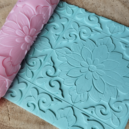 Tile Pattern Texture for Polymer Clay Earrings & Pottery