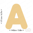 letter_a~6.75in-cm-inch-cookie.png Letter A Cookie Cutter 6.75in / 17.1cm