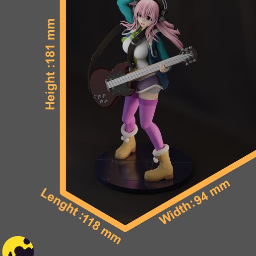 シ*ン様 SUPER SONIKO Conceptfigure 3体 👾 Super Sonico・ STL File for 3D printing・Cults