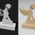ss.jpg Abstract Sculpture Statue  "Kneeling Angel" Gift Home Decor Figurine, Protection angel, Blessings, Love Angel