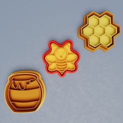 19.jpg Bee themed Cookie Cutters Set x3