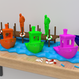 benchy_display_cover_2_1.png AquaWave Display: Stand for 3D Benchy and Umarell