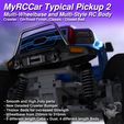 MRCC_TPB2_MAIN_2048x2048_06C3D.jpg MyRCCar Typical Pickup Body 2. Multi-Wheelbase and Multi-Style RC Truck body