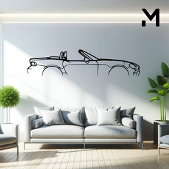 124-spider-2019.png Wall Silhouette: Fiat - 124 spider 2019