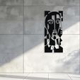 mockup_02.jpg 021 Geometric Abstract Face Wall Decor Art Laser Cut 3D Print Files