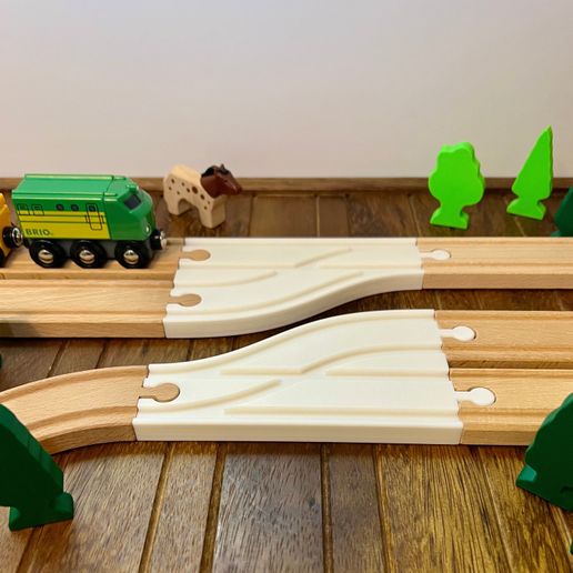 brio_train_track_single_to_double_2.jpg Train Track - Single to Double Track Switches - Compatible with BRIO and Others
